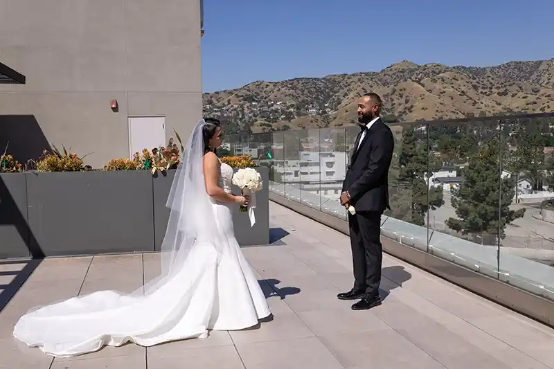 Sunny Rooftop Wedding Pictures